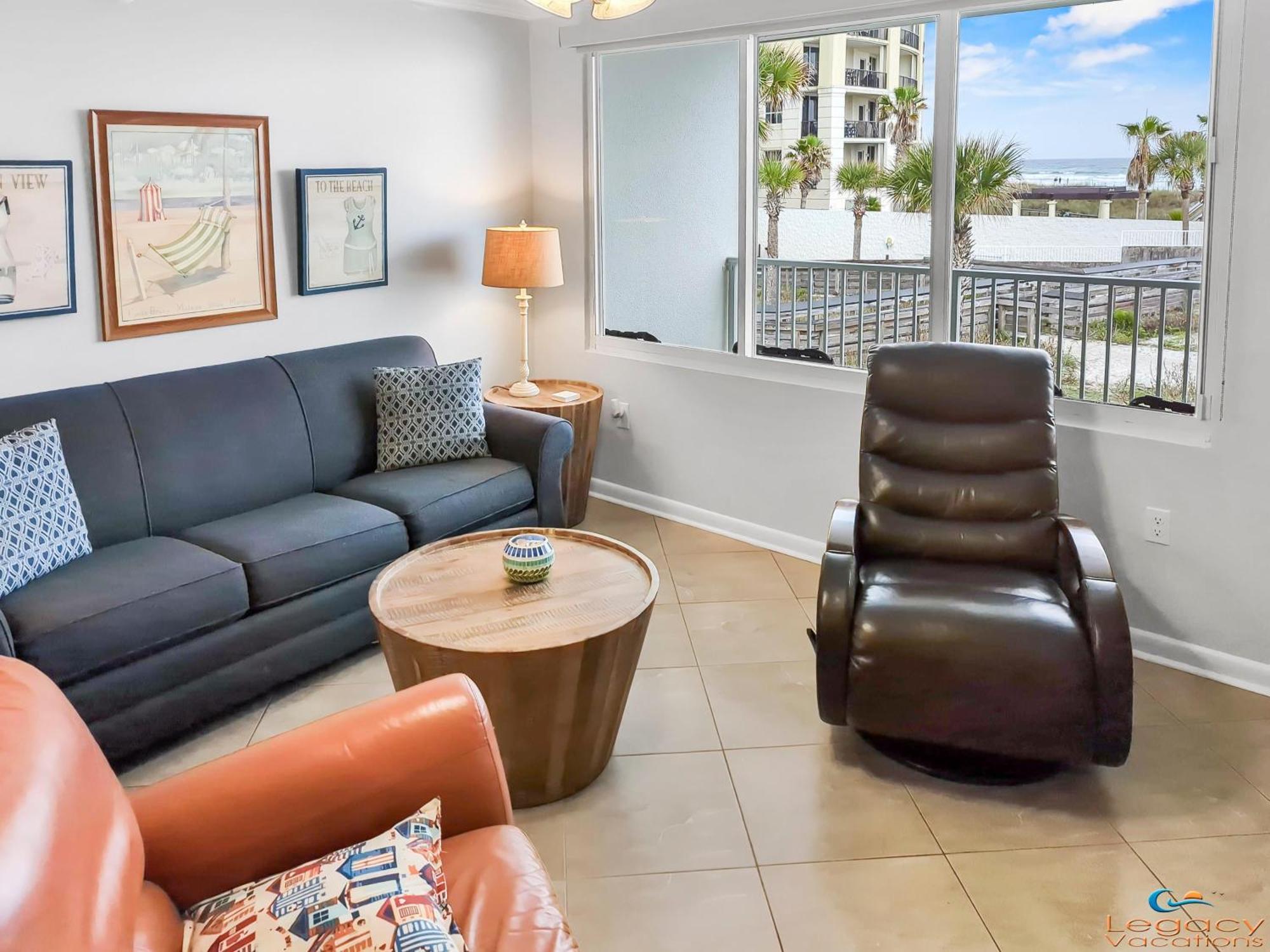 Is9-Cozy Upstairs Beachfront Condo - King Beds شاطئ فورت والتون المظهر الخارجي الصورة
